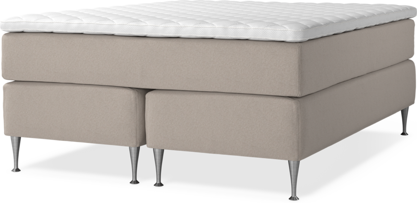 Delux Exclusive - Kontinentalsäng, dubbelsäng med bäddmadrass - Beige