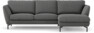 Madison Lux - 2-sits soffa med schäslong höger - Grå