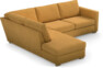 Friday - 2,5-sits soffa med divan vänster - Gul