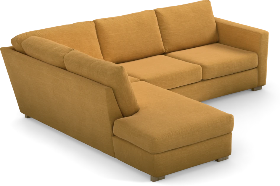 Friday - 2,5-sits soffa med divan vänster - Gul