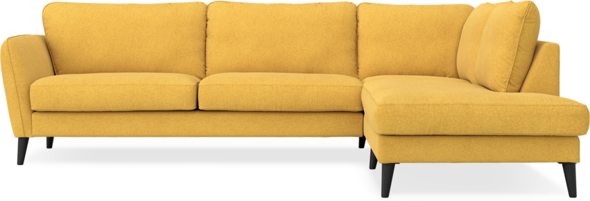 Bridge - 3-sits soffa med divan höger - Gul