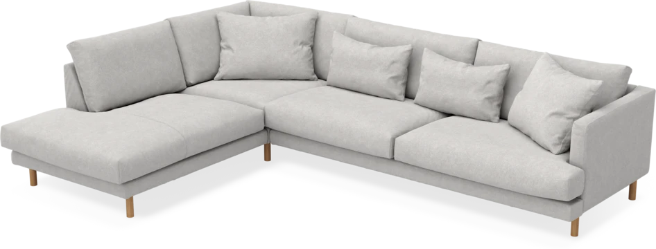 Harper - 3-sits soffa med divan vänster - Grå