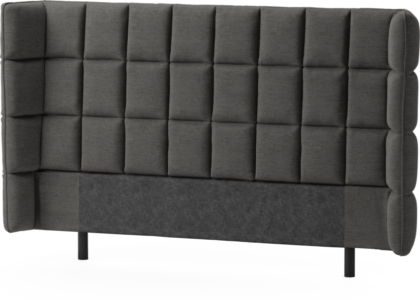 Delux Rutig - Sänggavel, 120-180 cm - Grå