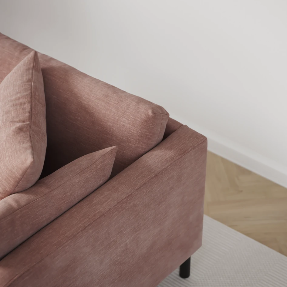 Harper - 3-sits soffa - Rosa