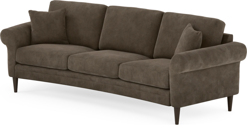 Eden - 3-sits soffa svängd - Brun