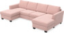 Friday - 2-sits soffa med två schäslonger - Rosa