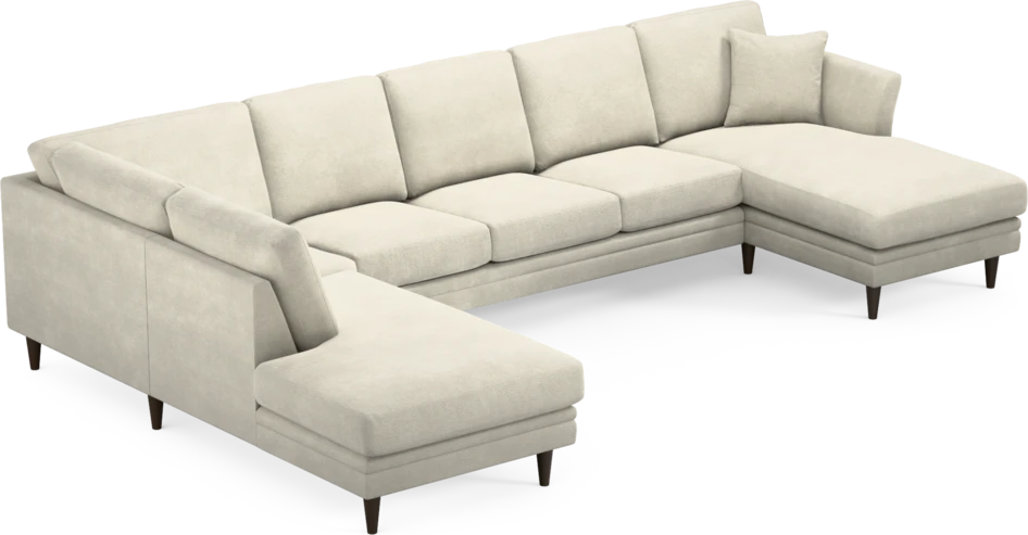 Eden - 3-sits soffa med divan vänster och schäslong höger - Vit