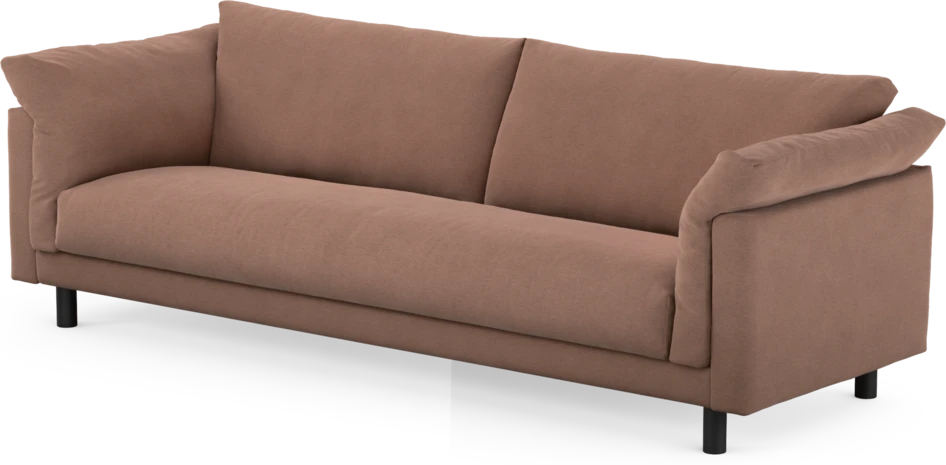 Cherrie - 4-sits soffa, hel dyna, fast klädsel - Rosa