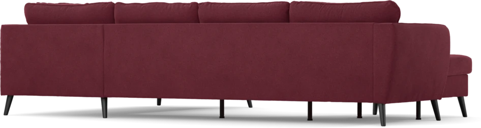 County - 3-sits soffa med schäslong vänster och divan höger - Röd