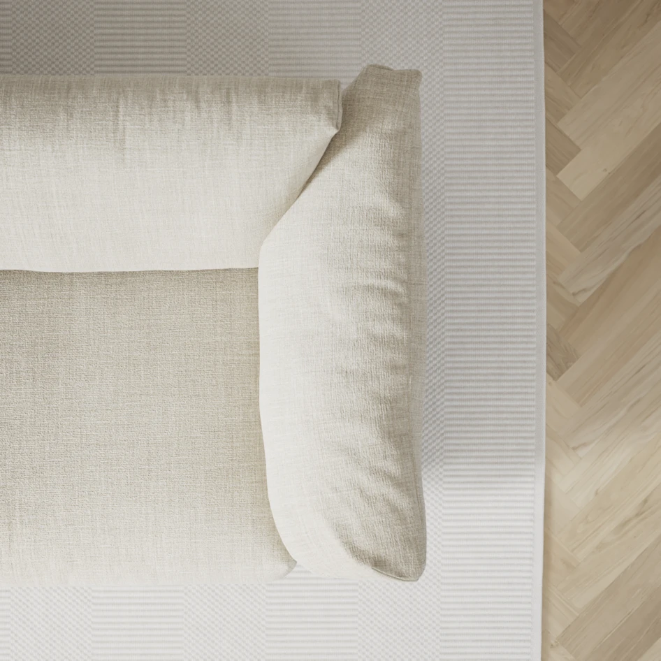 Cherrie - 3-sits soffa, fast klädsel - Beige