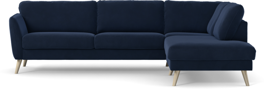 Bridge - 3-sits soffa med divan höger - Blå