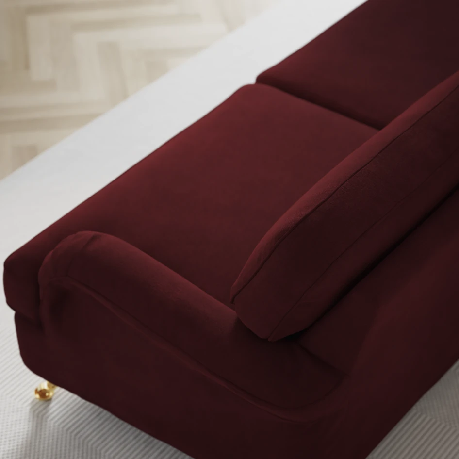 Oxford - 3-sits soffa svängd - Röd