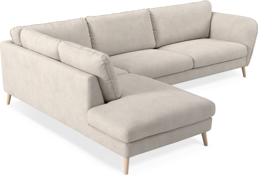 Madison - 3-sits soffa med divan vänster - Vit