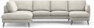 Madison Lux - 2-sits soffa med divan vänster och schäslong höger - Vit