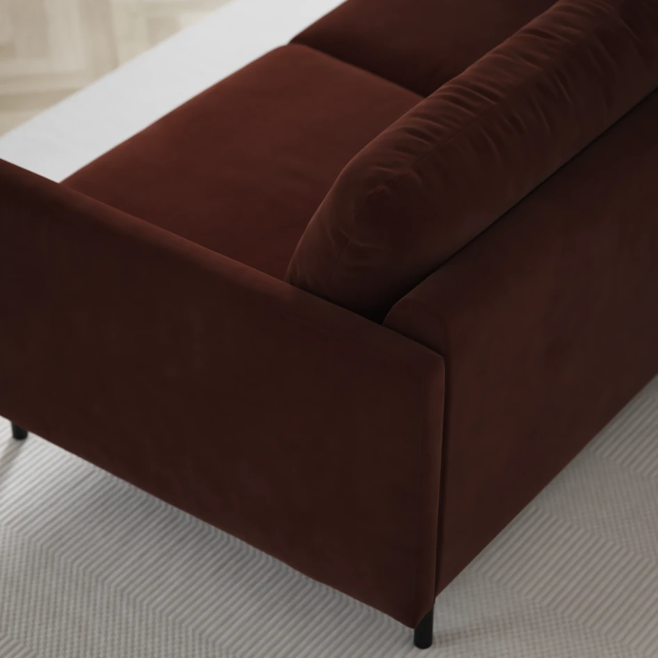 Madison Lux - 2-sits soffa med divan vänster och höger - Orange
