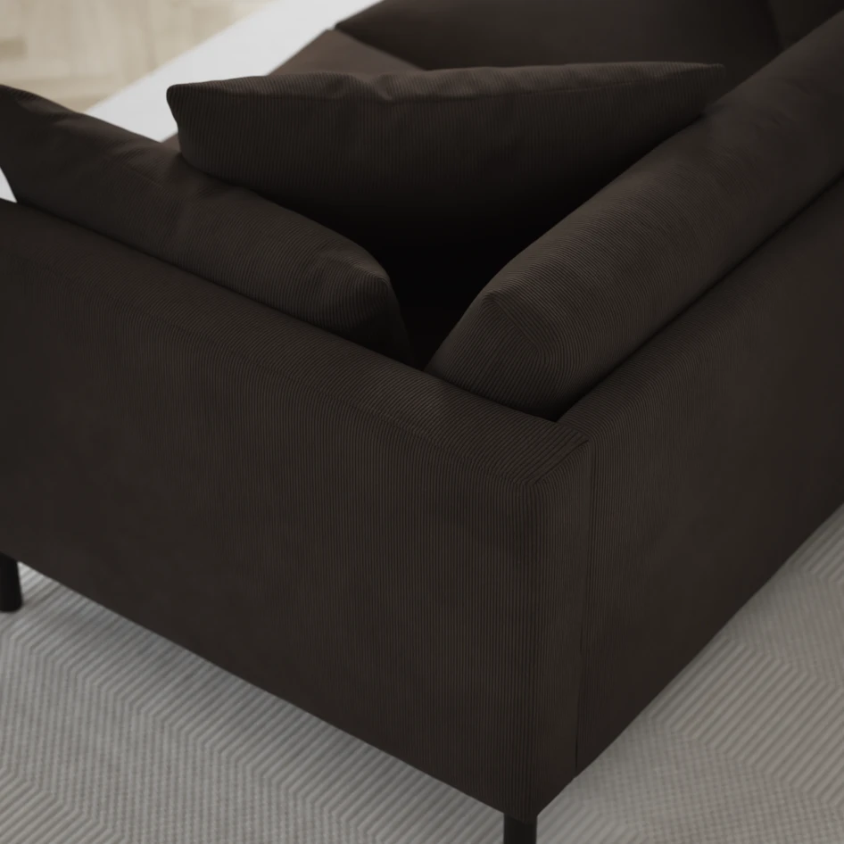 Harper - 3-sits soffa - Brun