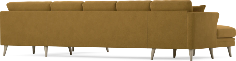 Eden - 3-sits soffa med schäslong vänster och divan höger - Gul