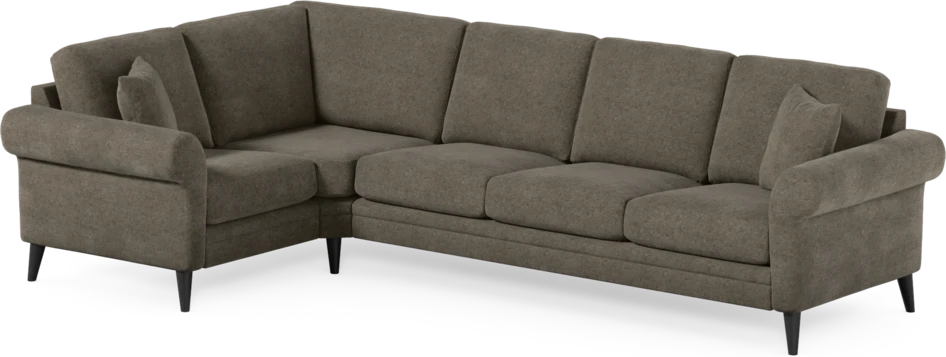 Eden - Hörnsoffa, 1+3-sits - Brun