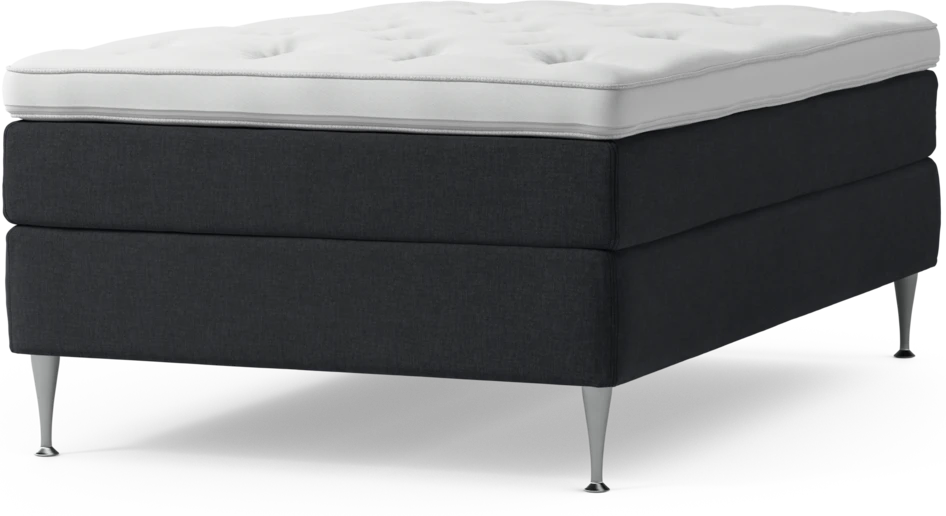 Delux Sense - Kontinentalsäng, enkelsäng 120 cm med bäddmadrass och sängben