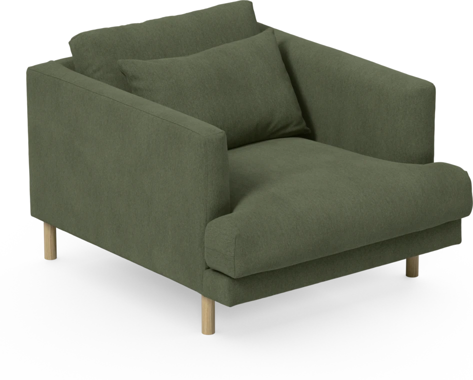 Harper - Fåtölj, 75 cm - Grön