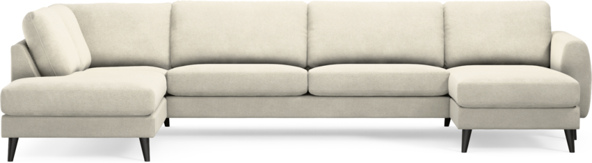 Bridge - 3-sits soffa med divan vänster och schäslong höger - Vit