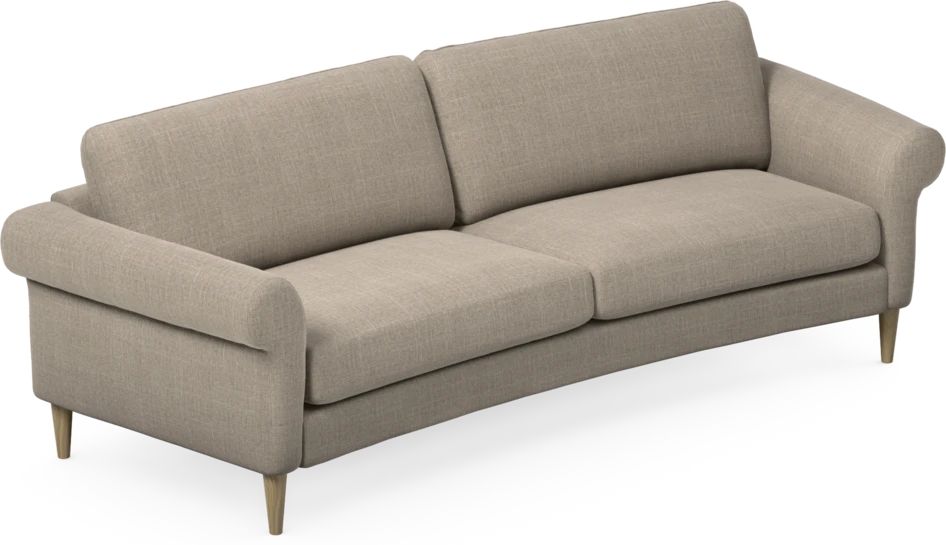 Bridge - 3-sits soffa svängd - Beige