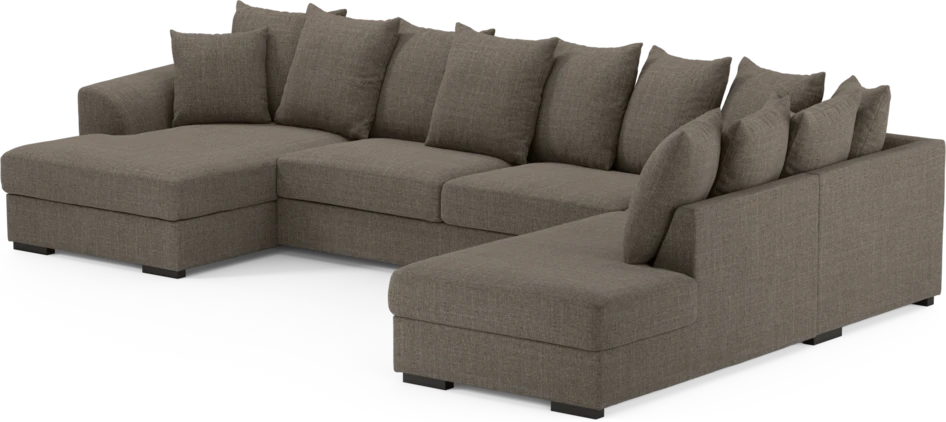 Town - 3-sits soffa med divan höger och schäslong vänster - Brun