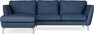 Madison Lux - 2-sits soffa med schäslong vänster - Blå