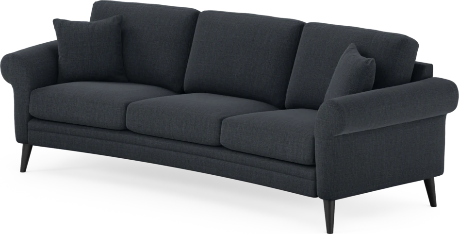 Eden - 3-sits soffa svängd - Blå