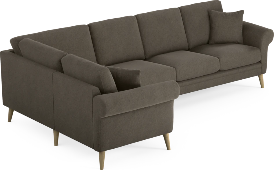 Eden - Hörnsoffa, 1+3-sits - Brun