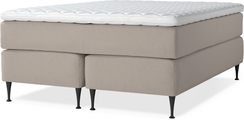 Delux Exclusive - Kontinentalsäng, dubbelsäng med bäddmadrass - Beige