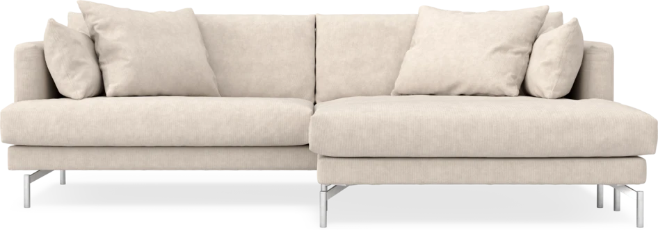 Harper - 4-sits med schäslong XL höger - Vit