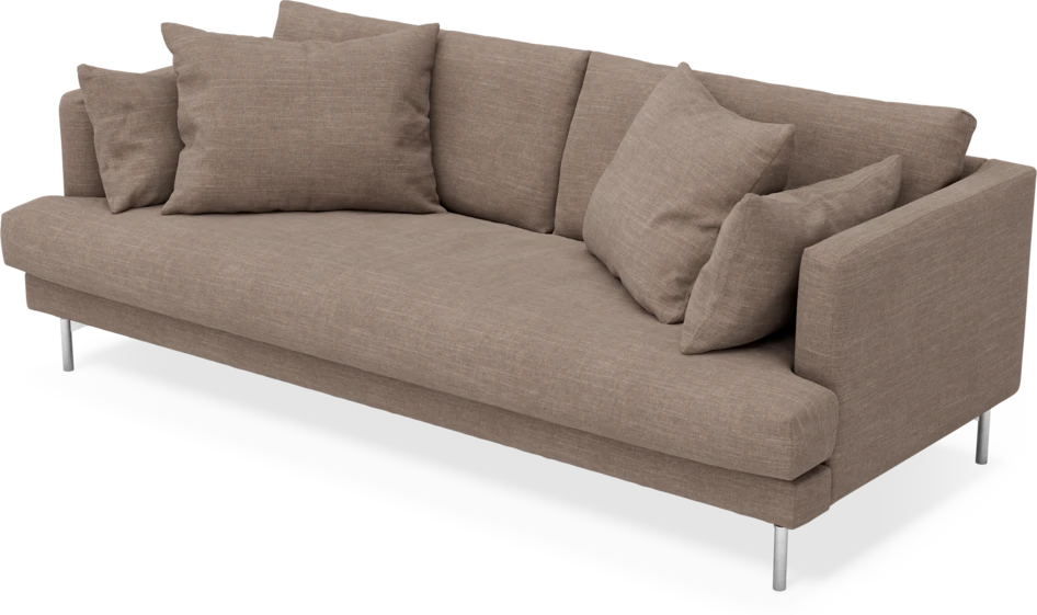 Harper - 3-sits soffa, hel dyna - Brun
