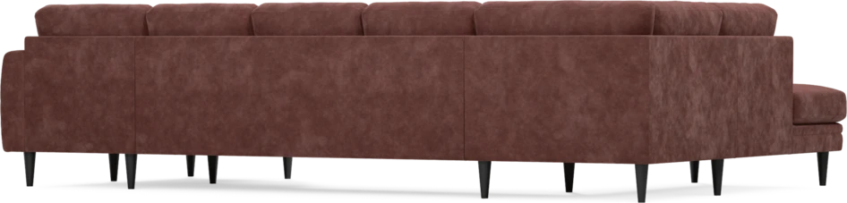 Eden - 3-sits soffa med divan vänster och schäslong höger - Röd
