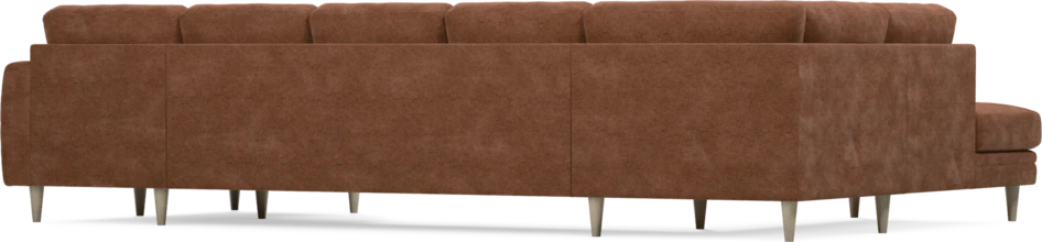 Eden - 3-sits soffa med divan vänster och schäslong höger - Orange