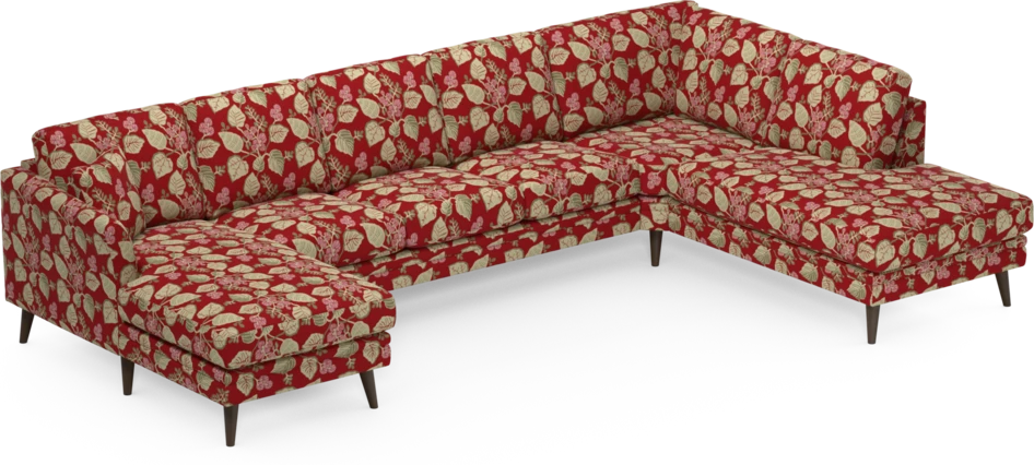 Eden - 3-sits soffa med schäslong vänster och divan höger - Flerfärgad