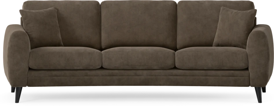 Eden - 3-sits soffa svängd - Brun
