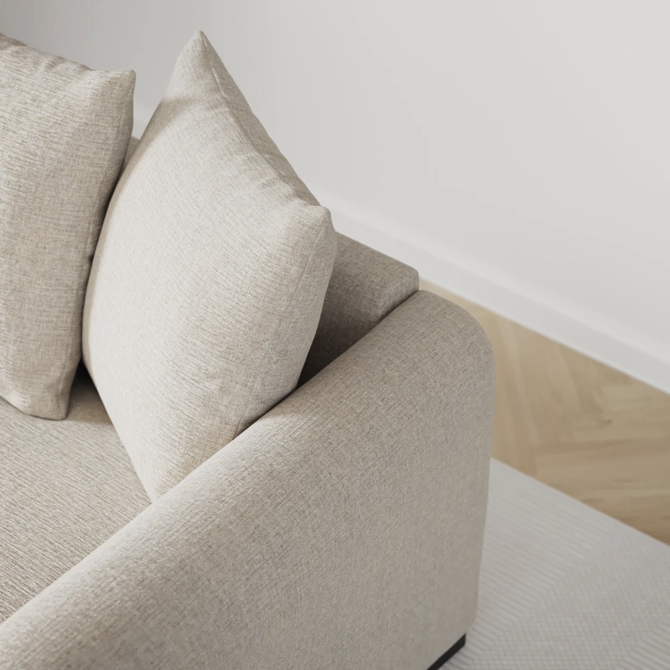 Town - 3-sits soffa med divan höger och schäslong vänster - Beige
