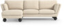 Madison Lux - 2-sits soffa med schäslong vänster - Beige