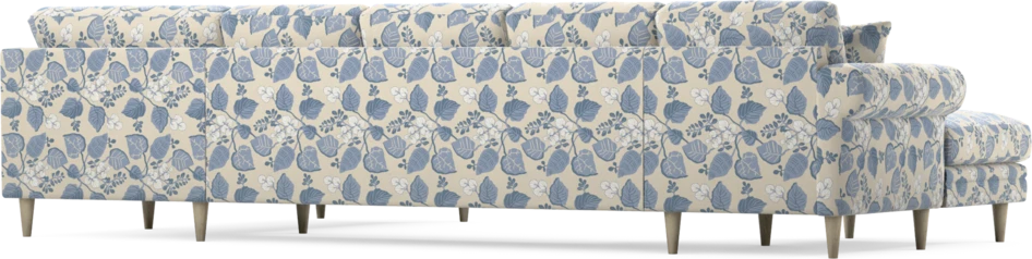 Eden - 3-sits soffa med schäslong vänster och divan höger - Flerfärgad