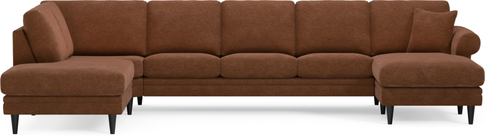 Eden - 3-sits soffa med divan vänster och schäslong höger - Orange