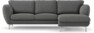Madison Lux - 2-sits soffa med schäslong höger - Grå