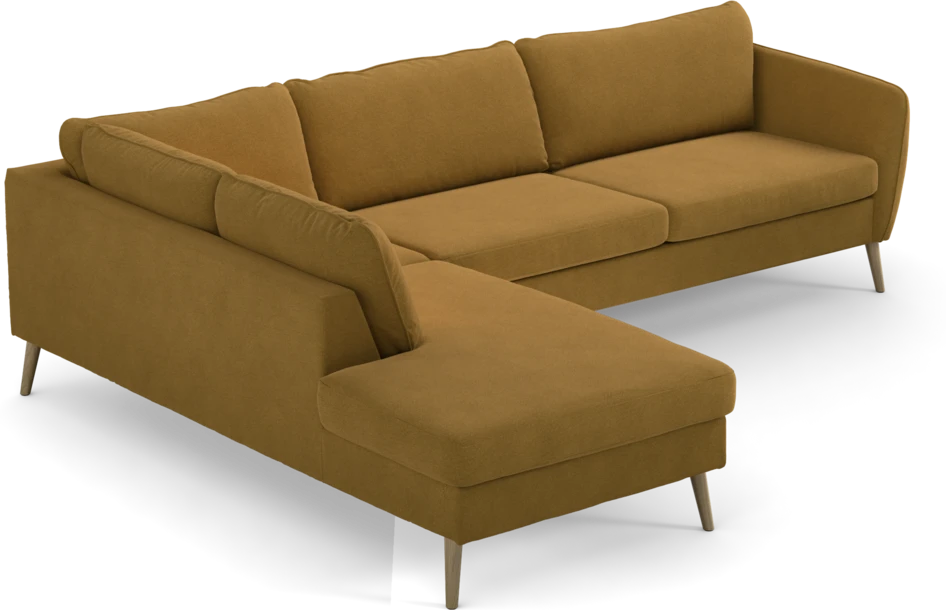 County - 2,5-sits soffa med divan vänster - Gul