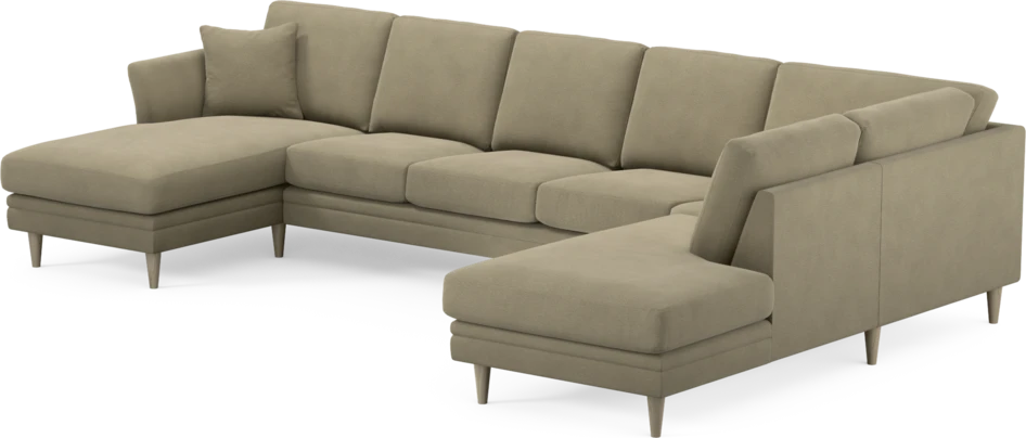 Eden - 3-sits soffa med schäslong vänster och divan höger - Beige