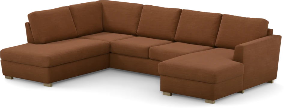 Friday - 3-sits soffa med divan vänster och schäslong höger - Orange