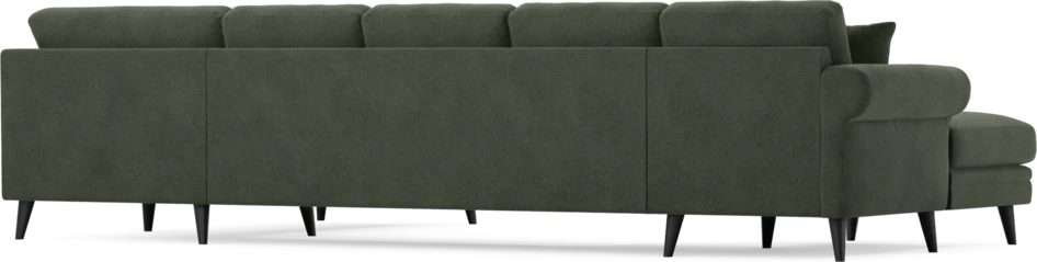 Eden - 3-sits soffa med schäslong vänster och divan höger - Grön