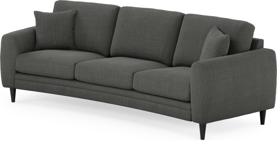 Eden - 3-sits soffa svängd - Grå