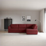 Friday - 2,5-sits soffa med divan höger - Rosa