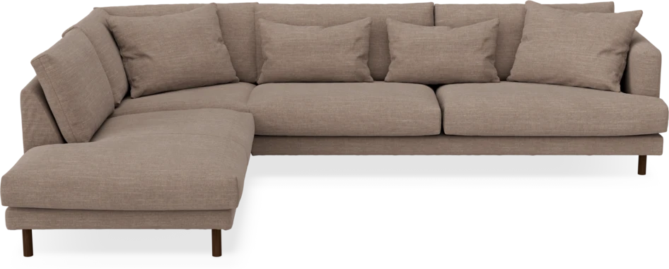 Harper - 3-sits soffa med divan vänster - Brun