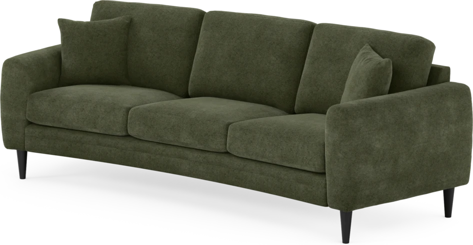 Eden - 3-sits soffa svängd - Grön